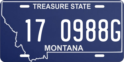 MT license plate 170988G