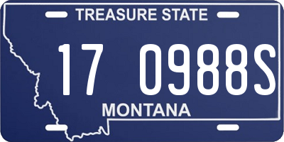 MT license plate 170988S