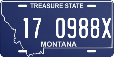 MT license plate 170988X