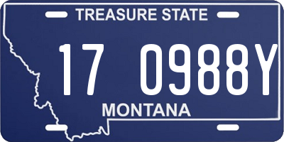 MT license plate 170988Y