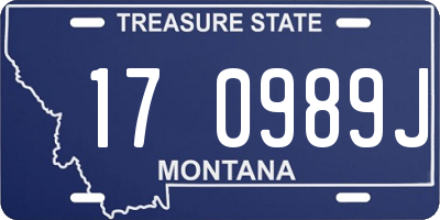 MT license plate 170989J