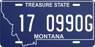 MT license plate 170990G