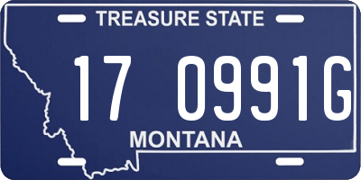 MT license plate 170991G