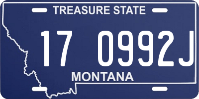 MT license plate 170992J