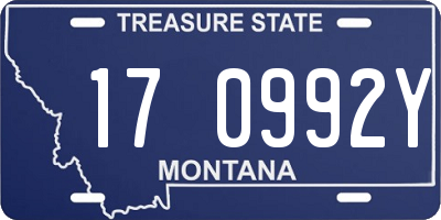 MT license plate 170992Y