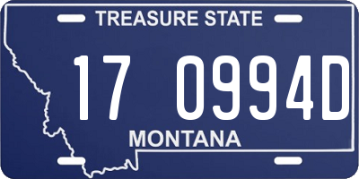 MT license plate 170994D
