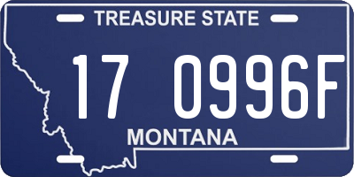 MT license plate 170996F