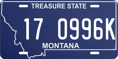 MT license plate 170996K