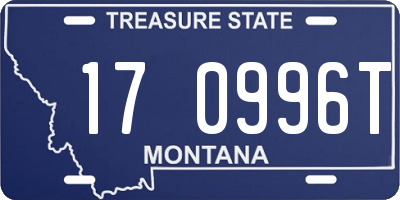 MT license plate 170996T