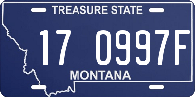 MT license plate 170997F
