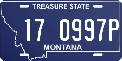 MT license plate 170997P