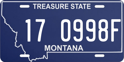 MT license plate 170998F