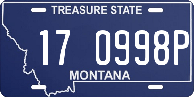 MT license plate 170998P