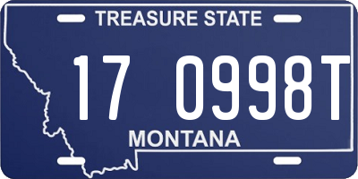 MT license plate 170998T