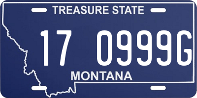 MT license plate 170999G
