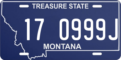 MT license plate 170999J