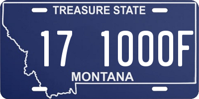 MT license plate 171000F