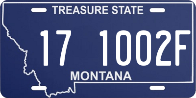 MT license plate 171002F