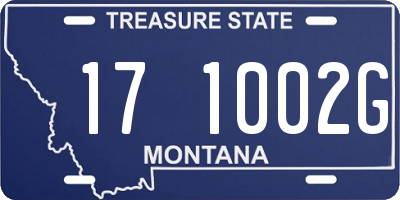 MT license plate 171002G