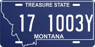 MT license plate 171003Y