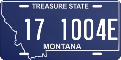 MT license plate 171004E