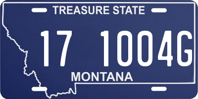 MT license plate 171004G