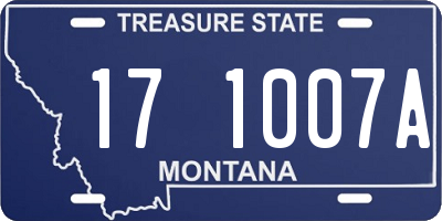 MT license plate 171007A