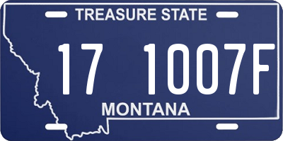 MT license plate 171007F