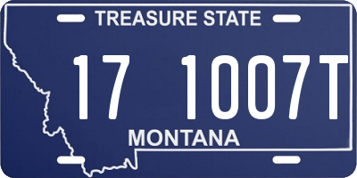MT license plate 171007T