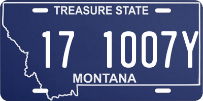 MT license plate 171007Y