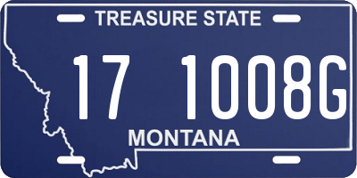 MT license plate 171008G