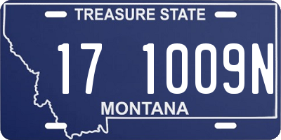 MT license plate 171009N