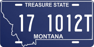 MT license plate 171012T