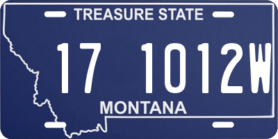 MT license plate 171012W