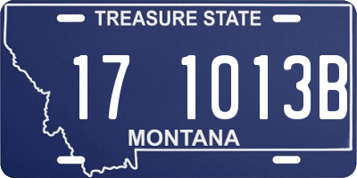 MT license plate 171013B