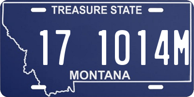 MT license plate 171014M