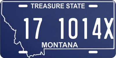 MT license plate 171014X