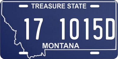 MT license plate 171015D