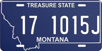 MT license plate 171015J