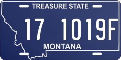 MT license plate 171019F