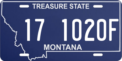 MT license plate 171020F