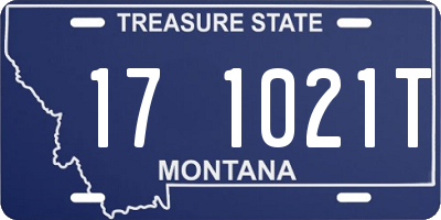 MT license plate 171021T