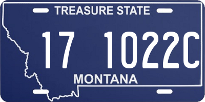 MT license plate 171022C
