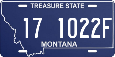 MT license plate 171022F