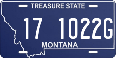 MT license plate 171022G