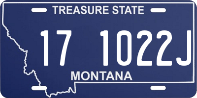MT license plate 171022J
