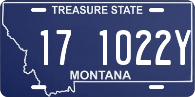 MT license plate 171022Y