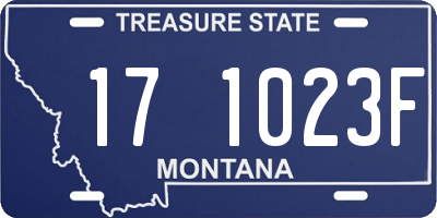 MT license plate 171023F