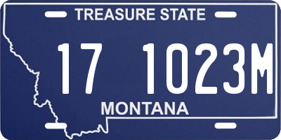 MT license plate 171023M