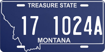 MT license plate 171024A